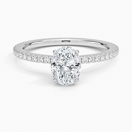 Demi Engagement Ring - Hidden Halo Diamond Ring