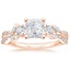 14K Rose Gold Luxe Willow Three Stone Diamond Ring (1/2 ct. tw.), smalltop view