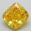 2.51 Ct. Fancy Vivid Yellow Cushion Lab Grown Diamond