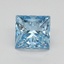 0.82 Ct. Fancy Vivid Blue Princess Lab Grown Diamond