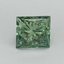 1.54 Ct. Fancy Vivid Pacific Green Princess Lab Grown Diamond