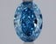 1.54 Ct. Fancy Vivid Blue Blue Oval Lab Grown Diamond