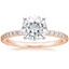 14K Rose Gold Petite Shared Prong Three-Quarter Coverage Diamond Ring (1/3 ct. tw.), smalltop view