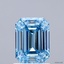 1.43 Ct. Fancy Vivid  Blue Emerald Lab Grown Diamond