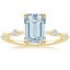 18K Yellow Gold Aimee Diamond Ring, smalltop view