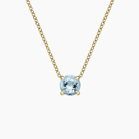 Aquamarine Solitaire Pendant