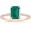 14K Rose Gold Viviana Three-Quarter Coverage Diamond Ring, smalltop view