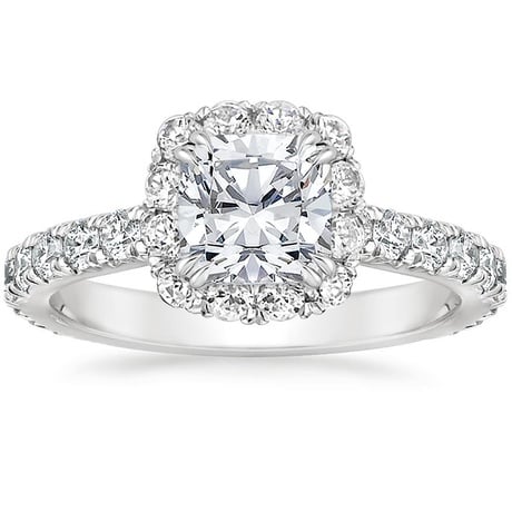 18K White Gold Luxe Sienna Halo Diamond Bridal Set (1 3/8 ct. tw.)