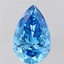9.29 Ct. Fancy Vivid  Blue Pear Lab Grown Diamond