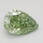 1.10 Ct. Fancy Vivid Green Pear Lab Grown Diamond