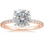 14K Rose Gold Petite Shared Prong Three-Quarter Coverage Diamond Ring (1/3 ct. tw.), smalltop view
