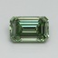 1.00 Ct. Fancy Vivid Pacific Green Emerald Lab Grown Diamond