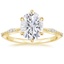 18K Yellow Gold Alena Diamond Ring, smalltop view