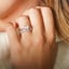 18K White Gold Horizontal Petite Comfort Fit Solitaire Ring, smalladditional view 2