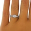 The Thayer Ring, smalltop view on a hand