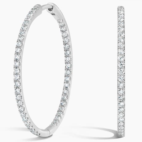 Perfect Hoop Diamond Earrings
