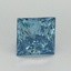 1.50 Ct. Fancy Vivid Blue Princess Lab Grown Diamond