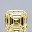 4.06 Ct. Fancy Yellow Asscher Lab Grown Diamond