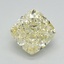 1.11 Ct. Fancy Light Yellow Cushion Lab Grown Diamond
