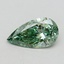 1.01 Ct. Fancy Vivid Green Pear Lab Grown Diamond