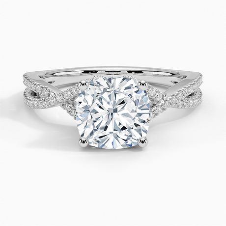 Twisting Split Shank Diamond Ring