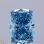 7.28 Ct. Fancy Vivid Blue Cushion Lab Grown Diamond
