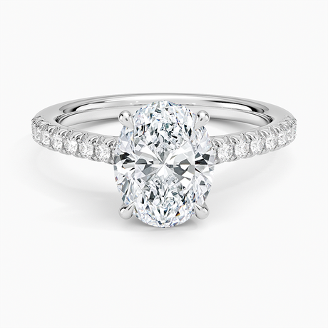Cathedral Pavé Diamond Ring