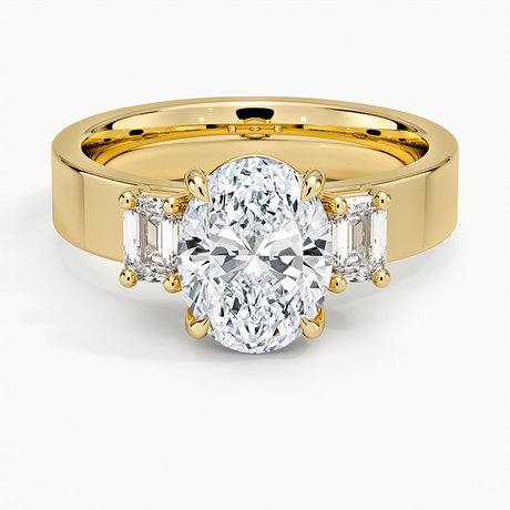 Peyton Emerald Cut Three Stone Diamond Ring