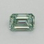 0.48 Ct. Fancy Vivid Pacific Green Emerald Lab Grown Diamond