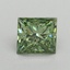 1.01 Ct. Fancy Vivid Pacific Green Princess Lab Grown Diamond