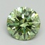 1.54 Ct. Fancy Vivid Green Round Lab Grown Diamond