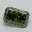 3.00 Ct. Fancy Vivid  Green Radiant Lab Grown Diamond