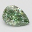 1.53 Ct. Fancy Vivid Green Pear Lab Grown Diamond