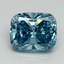 1.49 Ct. Fancy Vivid Blue Cushion Lab Grown Diamond
