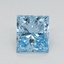 0.70 Ct. Fancy Vivid Blue Princess Lab Grown Diamond