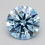 0.71 Ct. Fancy Vivid  Blue Round Lab Grown Diamond