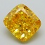 2.73 Ct. Fancy Vivid Yellow Cushion Lab Grown Diamond
