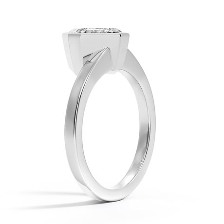 Floating Bezel Solitaire Ring