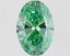 1.45 Ct. Fancy Vivid  Green Oval Lab Grown Diamond