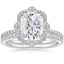 PT Moissanite Reina Diamond Ring with Luxe Ballad Diamond Ring (1/4 ct. tw.), smalltop view