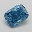 4.02 Ct. Fancy Vivid  Blue Cushion Lab Grown Diamond