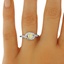 The Madrigal Ring, smalltop view on a hand