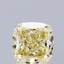 2.03 Ct. Fancy  Yellow Cushion Lab Grown Diamond