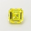 0.73 Ct. Fancy Vivid Yellow Asscher Lab Grown Diamond