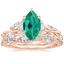 14K Rose Gold Secret Garden Diamond Ring (1/2 ct. tw.) with Luxe Winding Willow Diamond Ring (1/4 ct. tw.)