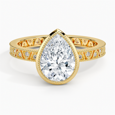18K Yellow Gold Sinclair Art Deco Diamond Ring (1/6 ct. tw.)