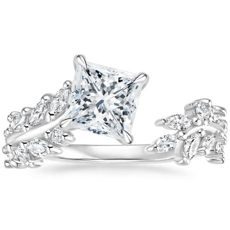 18K White Gold Sweeping Ivy Diamond Bridal Set (1 ct. tw.)