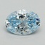 2.02 Ct. Fancy Vivid Blue Oval Lab Grown Diamond