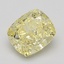 3.00 Ct. Fancy Intense Yellow Cushion Diamond