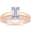 14K Rose Gold 3mm Comfort Fit Ring with Marseille Diamond Ring (1/3 ct. tw.)